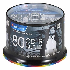 バーベイタムジャパンVerbatim Japan 音楽用 CD-R 80分 50枚 ホワイトプリンタブル 48倍速 MUR80FP50SV2