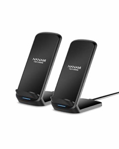 2台セットNANAMI ワイヤレス充電器 7.5W/10W/15W 置くだけ充電 Qi充電器 iPhone 14 ProMax/14 Plus/