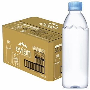 伊藤園 evianエビアン 硬水 ミネラルウォーター ラベルレス 500ml×24本 輸入品