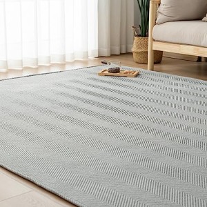 OIGAE ラグ カーペット 夏用ラグマット 130x190cm 1.5畳 ラグマット ヘリンボン柄 洗える 北欧 じゅうたん 春 夏 無地調