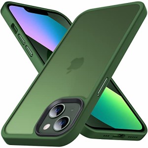 Anqrp iPhone 13 mini 用 ケース 半透明 米軍MIL規格 耐衝撃 マット感ケース 黄ばみ無し ストラップホール付き スマホケ