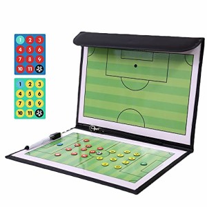 サッカーボード 作戦ボード 新版 戦術ボード サッカー フットサル 作戦板 作戦盤 折りたたみ式 ナンバーマグネット 水性ペン ストラップ