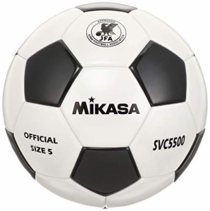 ミカサMIKASA サッカーボール 5号 日本サッカー協会 検定球 一般・大学・高生・中学生用 ホワイト/ブラック 貼りボール SVC5500-