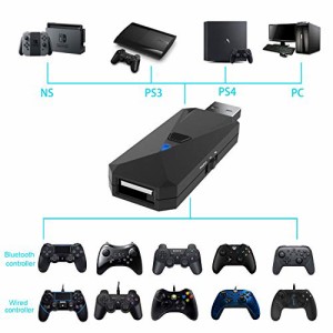 Uniraku 版 PS5/PS4/Switch/PC用有線と無線コントローラー変換アダプター PS5コントローラー用接続コンバーター PS4コ