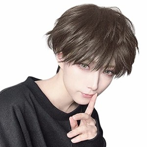 メンズ ウィッグ ショート ARZER かつら男装 短髪 ゆるふわ 唖光 無造作カール かっこいい クール メンズ wig 学生 面接 仕事 紳