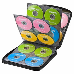 サンワサプライ メディアケース Blu-ray対応 セミハード BD/DVD/CD 160枚収納 ブラック FCD-WLBD160BK