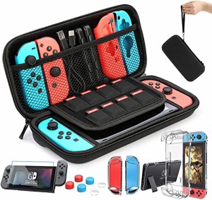 HEYSTOP Switch ケース ニンテンドースイッチ ケース HeysTop 4in1 Switchドック 対応 カバー+スイッチ ガラス