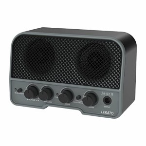 LEKATO ミニギターアンプ エレキギターアンプ 小型 2つサウンドチャンネル 充電式 5W Bluetooth機能 ヘッドホン端子搭載 AU