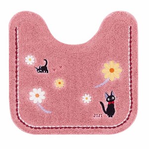 センコー 魔女の宅急便 花さんぽ トイレマット 約58×60cm ピンク キャラクター ジジ 猫 ジブリ 12765