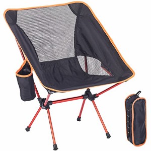 Glvaner アウトドアチェア 折り畳みチェア 折りたたみ椅子 キャンプ椅子 コンパクト 携帯便利 座面高35cm 耐荷重120kg 超軽量