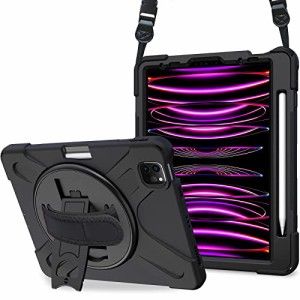 ProCase iPad Pro 12.9 ショルダーケース 第6/5/4/3世代に適用2022 2021 2020 2018、肩掛け式 ペンホ