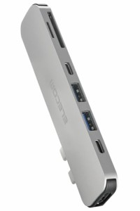 エレコム USB Type-C ハブ ドッキングステーション MacBook専用 7-in-2 USB PD対応 100W 入出力Type-C×