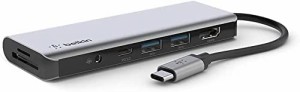 Belkin ハブ ドッキングステーション USB-C 7 in 1 100W PD HDMI SD/micro SDカード 3.5mmオーディ