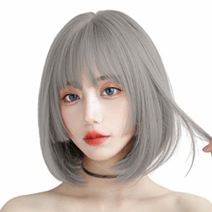 ウィッグ 姫カットストレート フルウィッグ ストレート 姫髪 レディーズ ストレート自然 小?劾果 原宿ロリータ女性用 ぱっつん前髪 wigネ