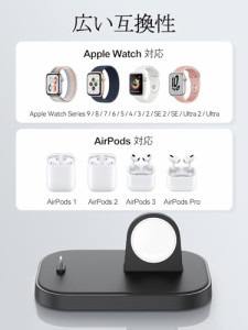 LVFAN Apple Watch/Airpods 充電器 2in1 アップルウォッチ 充電スタンド 急速充電 Airpods Pro 充電器