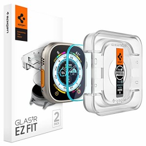 Spigen EZ Fit ガラスフィルム Apple Watch Ultra 49mm 用 貼り付けキット付き apple watch ウルト