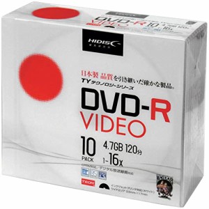 HI-DISC DVD-R 録画用 16倍速 5mmSlim 10枚 TYテクノロジー TYDR12JCP10SC