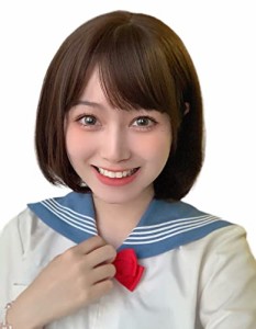 ウィッグ ボブ ショート フルウィッグ かつら レディーズ ストレート 自然 耐熱 小顔効果 wig 女装 原宿 日常 ネット/櫛付き チョコブ