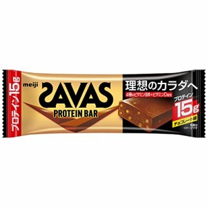 明治 ザバスSAVAS プロテインバー チョコレート味 12本×1セット たんぱく質15g ビタミン配合 バータイプ 個別包装