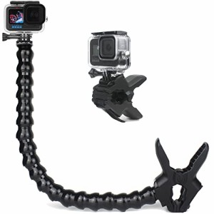 FitStill Jawsグースネックフレックスクランプマウントマウントfor GoPro Hero 10 Hero 9 Hero 8 Hero