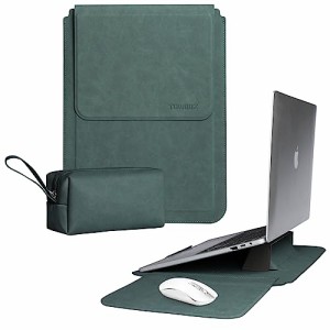 TOWOOZ 3in1 ノートパソコンスリーブ pcスタンドとマウスパッド付き MacBook Air ケース 13-13.6 インチとMacb