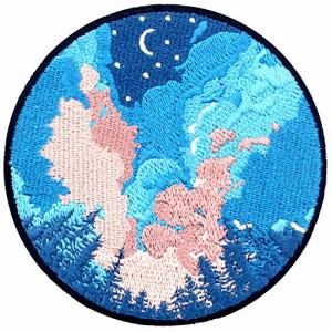 星空刺繍のバッジのアイロン付けまたは縫い付けるワッペン