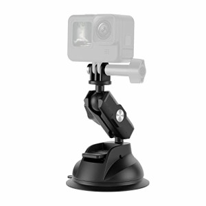 TELESIN GoPro 用 吸盤マウント スマホホルダー付き 車載マウント 360°調整可能 アクションカメラ スマホ 用 アクセサリー ゴ