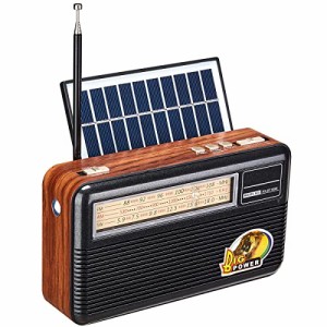 Gelielim ラジオ FM/AM/SW ポータブルラジオ USB/SDカード対応 MP3プレーヤー 大音量で聴ける USB充電/乾電池/太陽