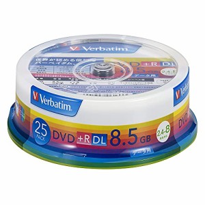 バーベイタムジャパンVerbatim Japan 1回記録用 DVD+R DL 8.5GB 25枚 ホワイトプリンタブル 片面2層 2.4-8倍