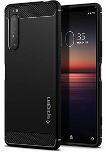 Spigen Xperia 1 II ケース ストラップホール付き  SO-51A / SOG01  対応 TPU ソフトケース 耐衝撃 米軍M