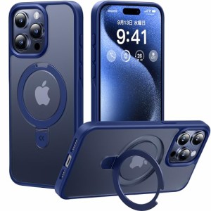 CASEKOO iPhone 15 Pro Max 用 ケース 新生活に役立つ・多機能一体Magsafe対応 米軍MIL規格 耐衝撃 隠しスタン