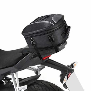 KEMIMOTO バイク用 シートバッグ 拡張機能あり 22-30L ヘルメットバッグ 撥水 防水 耐久性 固定ベルト付き cb250r nin