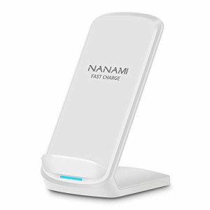 NANAMI ワイヤレス充電器 USB-Cポート 充電スタンド - 最大15W出力 急速 無線充電器 Qi認証 iPhone 14/14 Pro