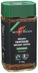 マウントハーゲン オーガニック フェアトレード カフェインレスインスタントコーヒー100g 自然なカフェイン除去プロセスで香りそのままカ