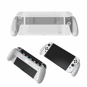 Uniraku Nintendo Switch 有機ELモデル専用グリップ 携帯モードで操作性アップハンドル 人間工学に基づいてデザイン 長時間