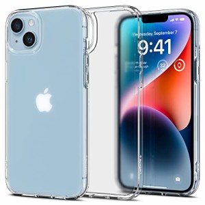 Spigen iPhone14 ケース クリア 半透明 マット感 衝撃吸収 耐衝撃 ストラップホール付き 指紋防止 黄変なし 画面保護 レンズ保