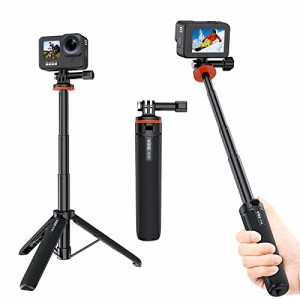 VRIG TP-08 GoPro用三脚 ミニ三脚 gopro用 アクセサリー自撮り棒 三脚/一脚兼用 17-51cm ４段伸縮 vlogセルカ棒