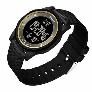 Timeverタイムエバーデジタルうで時計 メンズ 薄型 軽量 装着感よい 防水腕時計 led watch アラーム スポーツウォッチ ストップ