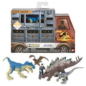マテル ジュラシックワールドJURASSIC WORLD 新たなる支配者 ミニフィギュア マルチパック限定版アロサウルス付き恐竜4体+人間1体