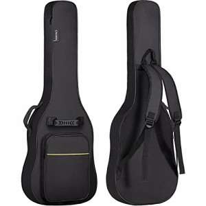 CAHAYA エレキギターケース ソフトケース 簡単版 軽量 ギター ソフト バッグ 8mmスポンジ 肩掛け 手提げ 大容量ポケット 持ち運びに