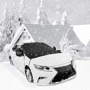 Ifend カーフロントカバー 凍結防止カバー 雪対策 車 省エネ 節電 フロントガラス 凍結防止シート 積雪対策 雪対策グッズ 霜取シート 霜