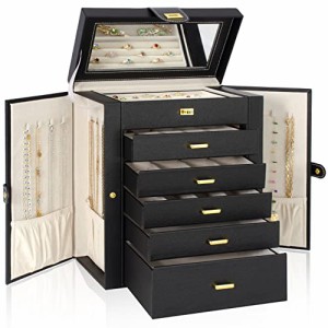 6段 jewelry box 鏡付き ジュエリーボックス ジュエリー収納 アクセサリーボックス ジュエリーボックス ジュエリー収納 ジュエリーケ