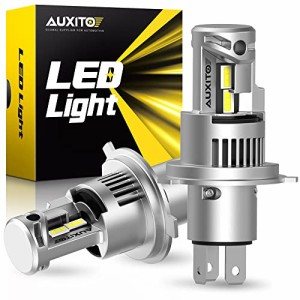 AUXITO H4 Hi/Lo LEDヘッドライト 車用 新基準車検対応 高輝度LEDチップ搭載 爆光 5倍明るさUP 純正ハロゲンと発光点一致