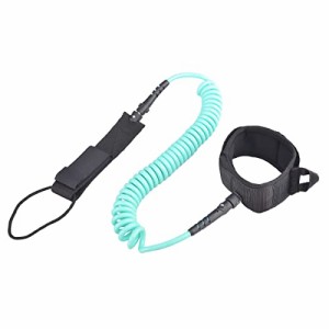 TRIWONDER リーシュコード ショートボード用 サーフィンコード リーシュ 弾性コイル SUP Surfboard Leash グリーン