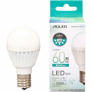 節電対策 アイリスオーヤマ LED電球 E17 広配光 60W 形相当 昼白色 LDA6N-G-E17-6T6-E