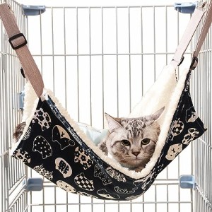 猫はんもっく ケージ リバーシブル 58x48cm 最大耐荷重7.5kg 最大耐荷重7.5kg 子猫や成猫に適しています ロープは調整可能 金具