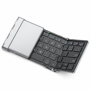 iClever Bluetooth キーボード 折りたたみ式 ワイヤレス マルチペアリング ipad/iphone 用 キーボード Type-C