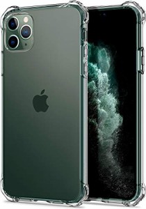 Spigen iPhone11Proケース クリア 耐衝撃 米軍MIL規格取得 TPU ソフト ケース にじみ防止 エアクッション 全面クリア