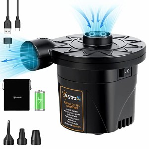AstroAI 空気入れ プール AC電源/DC電源/充電式バッテリー給電 tiny pump 電動エアーポンプ エアーポンプ 電動 PSE認証