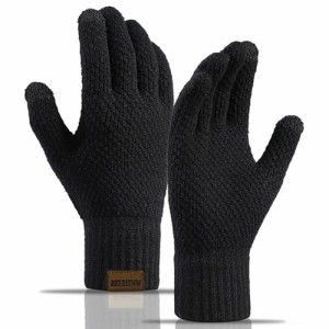 Andeor 手袋 メンズ アウトドアグローブ ニットグローブ 一瞬暖かく・零下防寒・極上快適な肌触り ニット手袋 メンズ スポーツ手袋 防風